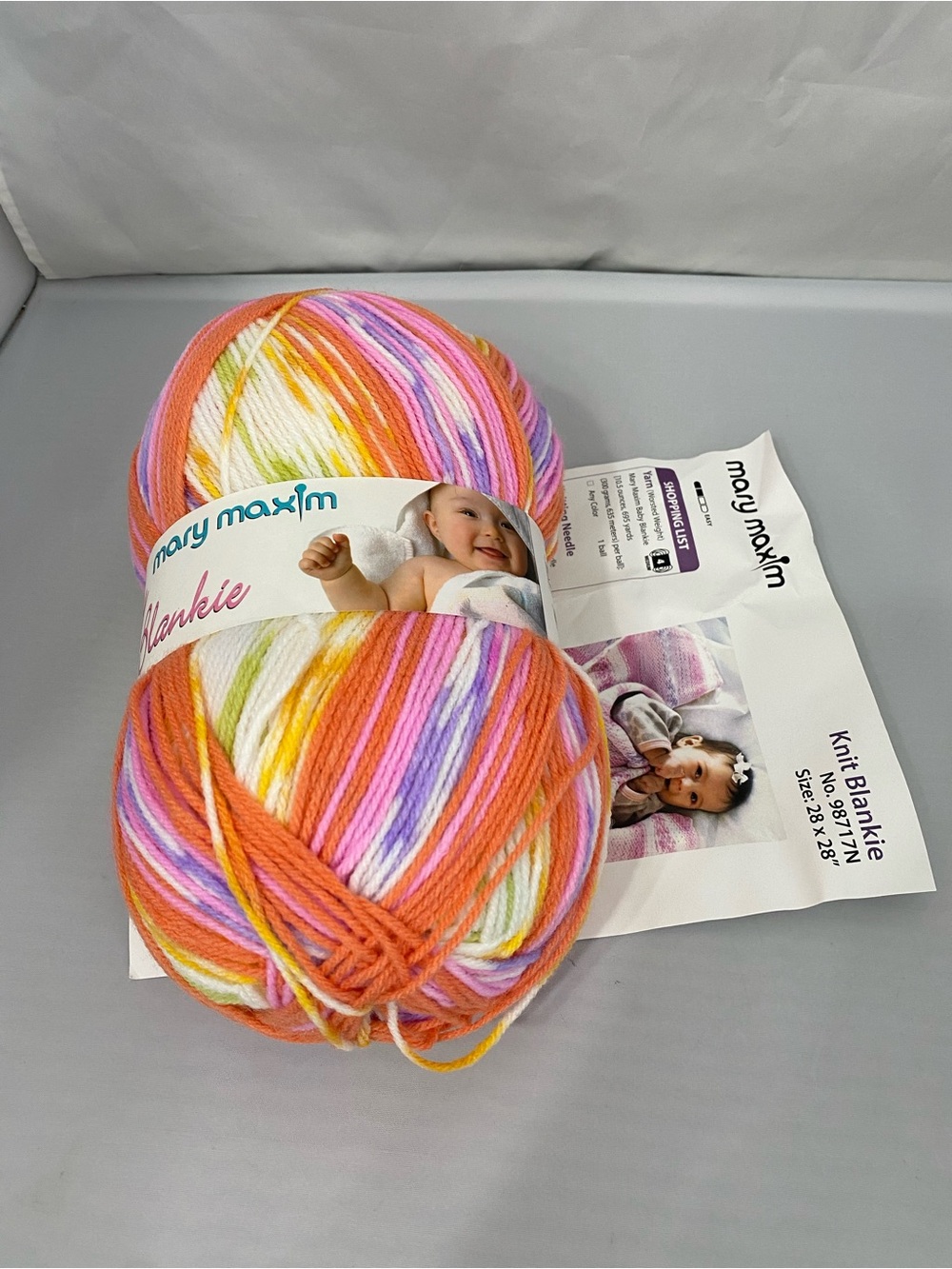 Mary Maxim Baby Blanket Yarn - Melon